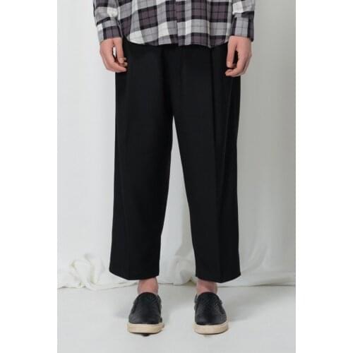 New Summer Korean Fashion Men Pants Streetwear Hipster Black Gray Button Fly Straight Ankle-Length Harajuku Janpan Trousers