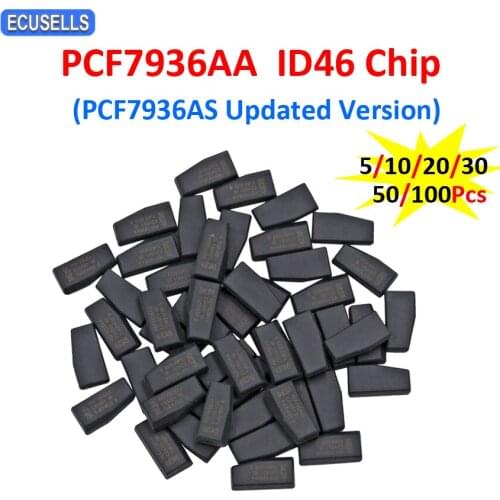 5-100Pcs Car Key Blank Chip PCF7936AA ID46 Crypto Chip For Car Key PCF7936AA Transponder Chip (PCF7936AS Updated Version)