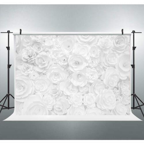 BEIPOTO White flower floral backdrop baby bridal shower photography background for photo studio props birthday dessert table