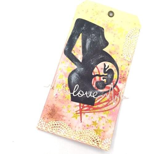 Julyarts Pregnant Woman Molde Fustelle Metalliche For DIY Scrapbooking Photo Album Decorative Embossing DIY Paper Cards