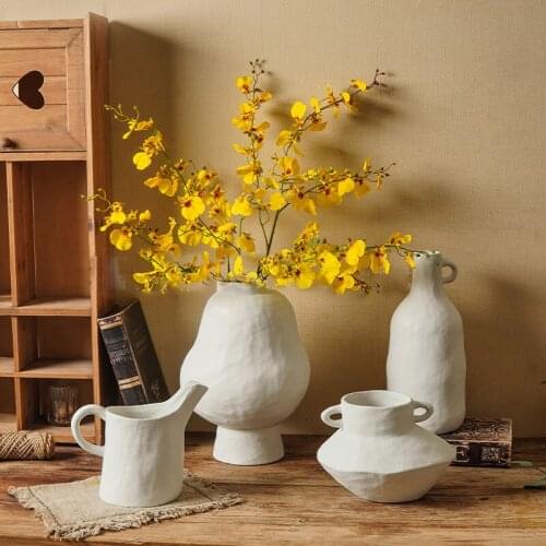 Ceramic Flower Vase Art Vases Ornament Home Living Room Decoration Furnishings Flower Arrangement Artware Decor Vases