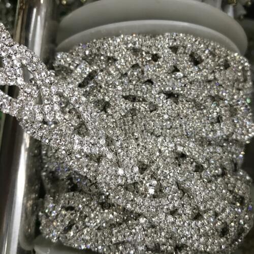 Beautiful Crystal Clear Rhinestone Trim Bridal Sash Chain Trim For Wedding Belt, Bridal Accessories New Arrivals
