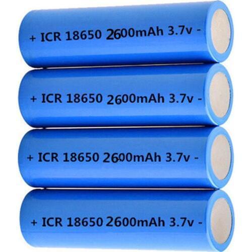 4pcs Quality 18650 lithium-ion battery 2600mAh rechargeable battery 3.7V lithium battery for laser pen flashlight
