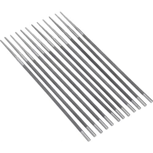 Mayitr 12PCS 5.2mm 13/64" Chainsaw Round Files Sharpening Files Sharpener For 3/8" Chain Wood Working