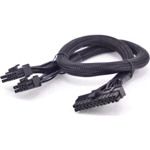 PSU Modular 14+10pin to 20+4Pin ATX Power Supply Cable 24Pin Motherboard Flat Cable for Corsair HX1200i HX1000i HX850i HX750i