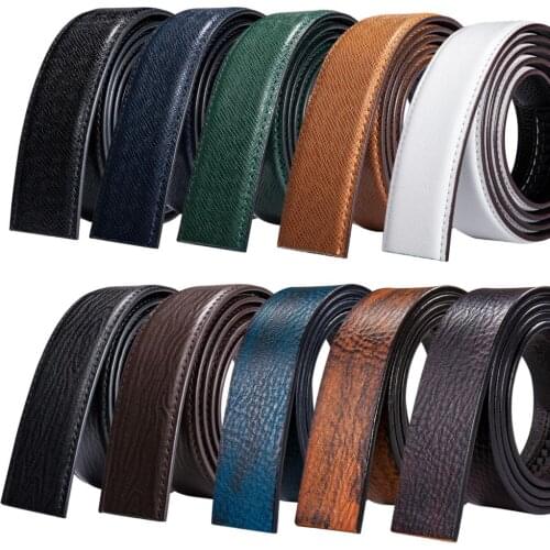 Mens Replacement Belts 3.5cm Width Black Blue Brown Red White Green Orange Leather for Automatic Buckles Men Belt Waistband