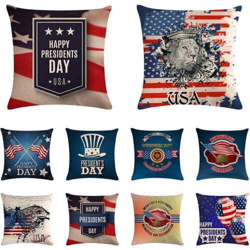 Pillowcase 45x45cm cushion cover American Flag Eagle Design pillow cover linen cotton sofa bed car decoration pillow cover