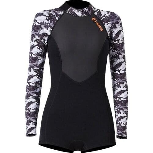 1.5mm Neoprene Shorty Wetsuit Full Body Surf Suit for Women Lady Diving Swimming Surfing Canoeing Kayaking Rafting