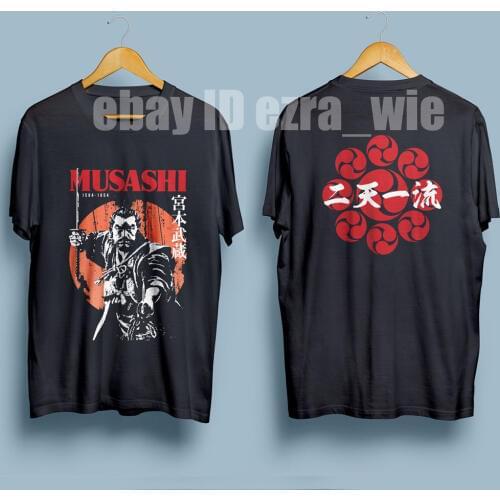 Miyamoto Musashi Samurai Inspiration Graphic New Summer Style Printed Cotton O Neck Short Sleeve Fit Short-Sleeve T Shirt