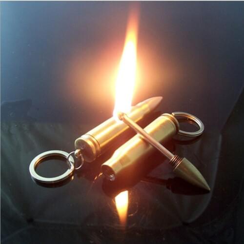 Novel Mini Bullet Shaped Waterproof matches Cigarette Lighters Metal Torch Flame Lighter Gadget Smoker Man Gift Key Accessories