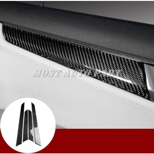 Carbon Fiber Front & Rear Car Door Panel Cover For Benz C Class W204 S204 2007-2013 Car accesories interior Car decoration