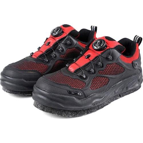 Self-lock Fishing Waders Rock Fishing Shoes Felt Sole With Nails Removable Sole Self Locking Fish Waders Mesh Fabric Aqua Boots