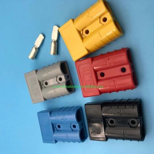 600V 50A gray red SB50 Plug Connector Double Pole with copper Contacts for Solar Panel Caravans Battery with 6AWG termina