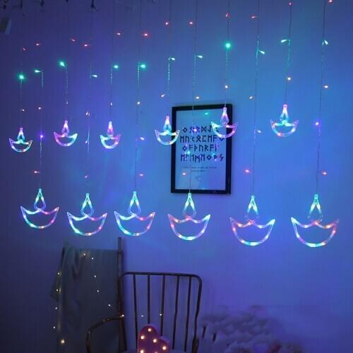 LED EU Plug Anchor shaped curtain light fairy string Christmas garland lights for Christmas party wedding decoration lamp