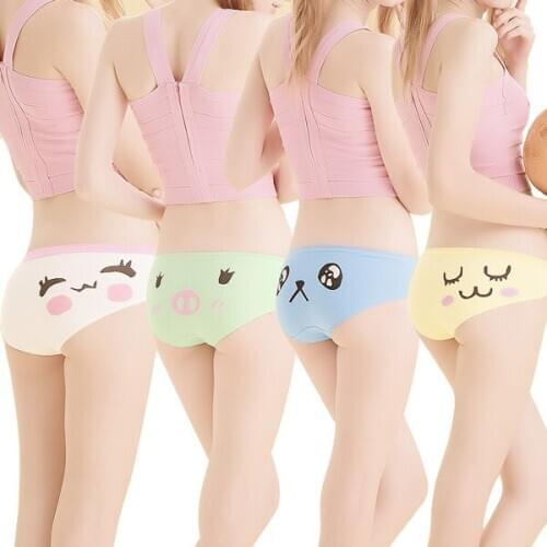 Anime Cartoon Cosplay Panties Women Pure Cotton Low Waist Cute Girls Cotton Girls Sexy Ladies Briefs Panties Gifts for Women