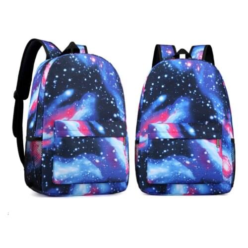 2021 Starry Sky Womens Backpacks Fashion Leisure Middle School Student Oxford Waterproof Large Capacity Shoulder Bags For Girl