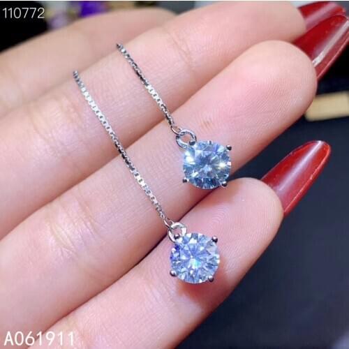 KJJEAXCMY fine jewelry natural Mosang Diamond 925 sterling silver women earrings Ear line support test luxury