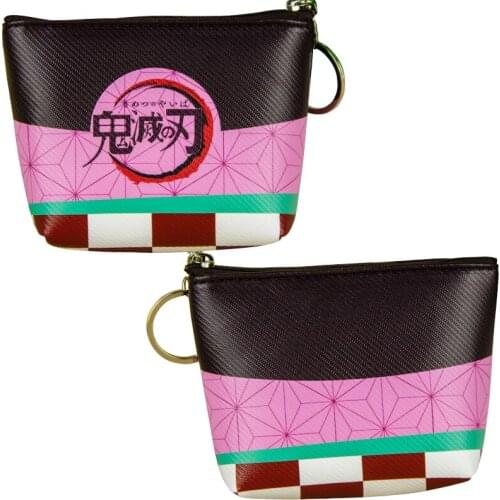 1pc Demon Slayer Coin Bag Agatsuma Zenitsu Hashibira Inosuke Kamado Tanjirou Penny Bag Change Purse