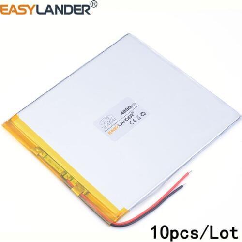 10pcs/Lot 3.7V 31115131 4800mAh lithium Li ion polymer rechargeable battery For DIY Power mobile Power bank e-book video game