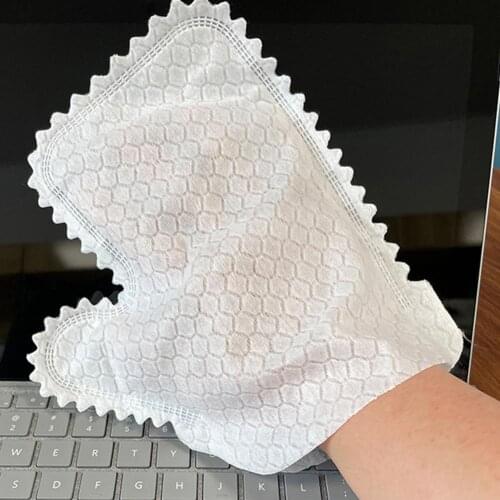 10pcs Disposable Non Woven Fabric Rhomboid Surface Dishwashing Gloves Fish Scale Design Cleaning Gloves For Kitchen Clean Tools