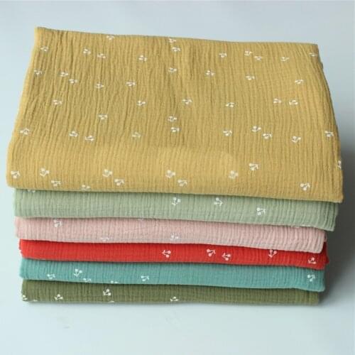 140x50cm Cotton Double-Layer Gauze Crepe Summer Mosquito Repelling Pants Fabric, making Children Clothing Home Clothes cloth