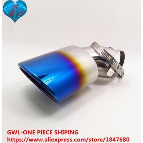 2 COLORS Car Exhaust Muffler Modified Tail Liner Pipe FOR QASHQAI End Tube Inlet 60mm Length 200 Mm