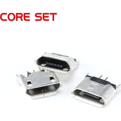 20pcs Vertical MICRO mini USB 5pin female seat 180 degrees jack 5P Direct plug-in USB connector