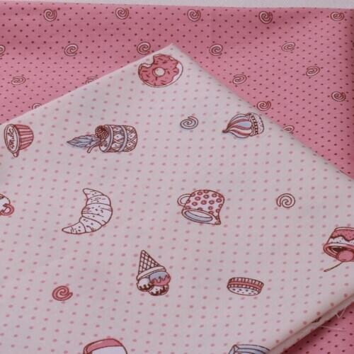 2018 New 40cm*50cm 2pcs/lot 100% Cotton fabric Printing sewing tissu Patchwork fabric quilts Handmade DIY Doll Cloth AQ002