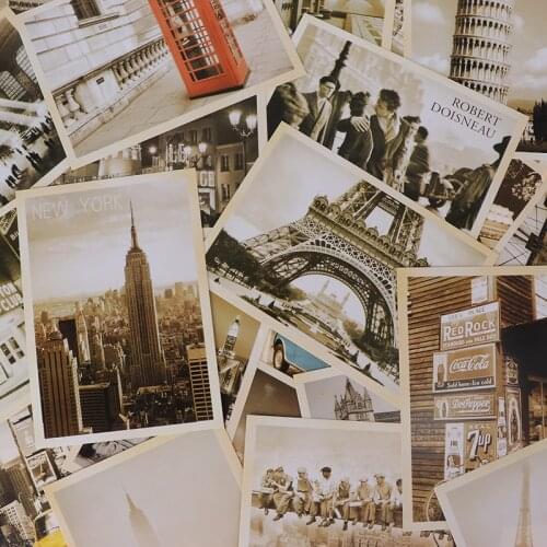 32pcs Travel Postcard Vintage Landscape Building Photo Picture Poster Post Pards