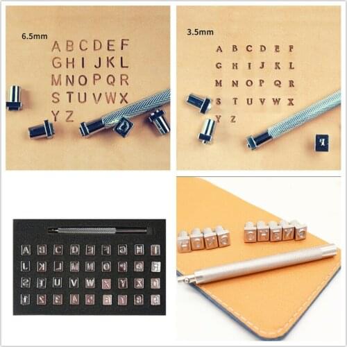 36pcs/set English Letter Alphabet Numbers Stamping Punch Set Metal Leather Tool Leather Craft Alphabet Stamps Engraving Tool Set