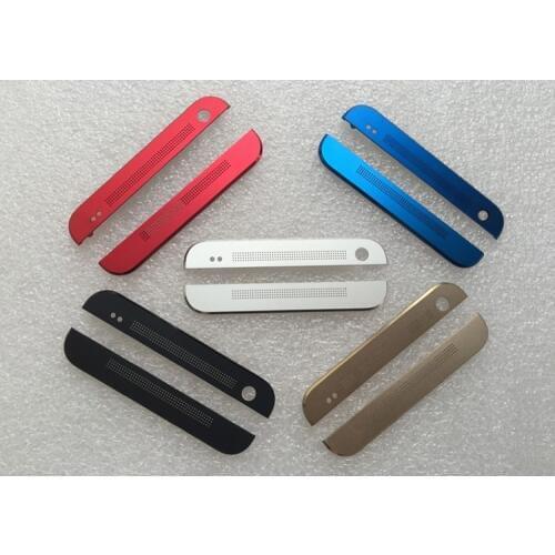 5 Colors New Ymitn Aluminum Top+Bottom Strip Cover Housing Case For HTC One M7 801s / 801e / 801n / M7 Free Shipping 5 sets