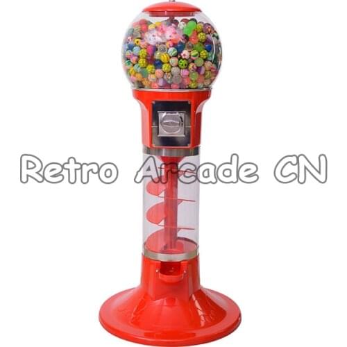Coin operated Slot Machine for Candy Vendor Big Capsule Upright Vending candy Machine Bulk penny-in-the-slot Coin Vendor