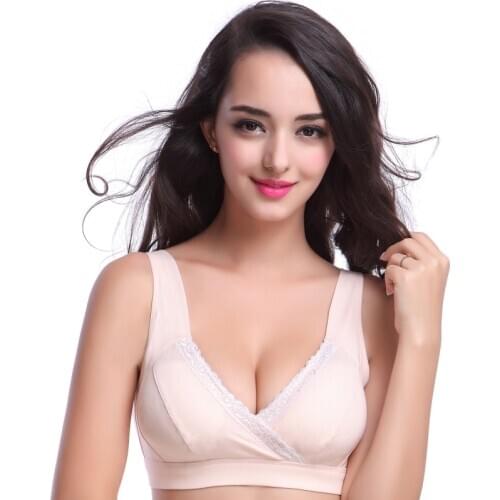 Nursing Bra Cotton Maternity Bras Regnant Woman Sleeping Bra Portable Breastfeeding Bra