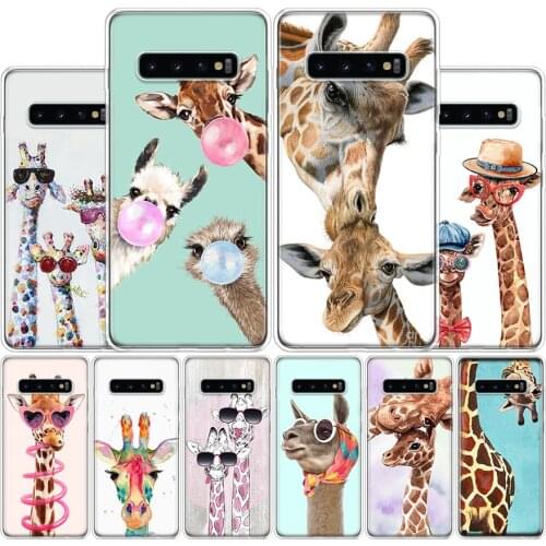 Cute Cartoon Giraffe Animal Cover Phone Case For Samsung Galaxy A51 A71 A70 A50 A40 A30 A20E A10S A41 A21 A01 A6 A7 A8 A9 Plus C