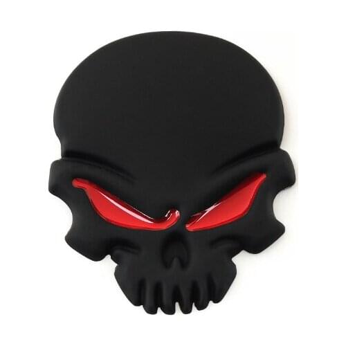Black Auto Stickers Metal Skull Skeleton Badge Emblem Decal Motorcycle Modified Car Accessories
