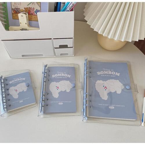 MINKYS New Arrival A7 A6 A5 90 Sheets Blue Binder Notebook Diary Journal Agenda Planner Bullet Book Gift School Stationery