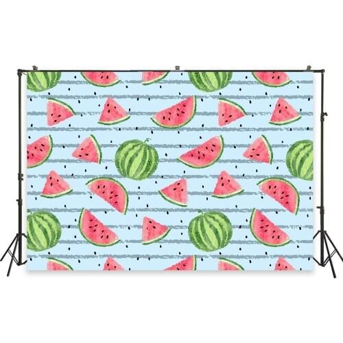 HUAYI Photo Background Newborns Baby Birthday Photography Backdrops Watercolor Watermelon Studio Photobooth Backdrop XT-6623