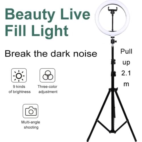 Selfie Ring Light Photography Led Rim Of Lamp With Mobile Holder Support Tripod Stand Ringlight For Live Video Streaming