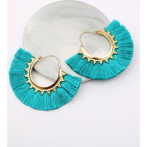 Round Tassel Earrings for Women Jewelry Drop Dangle Earrings Pendientes Mujer Moda 2021 Brincos Party Wedding Statement Earrings