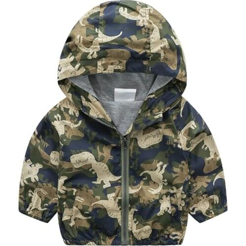 Childrens Boys Camouflage Jackets 2020 Spring Autumn New Kids Boys Long Sleeve Hooded Jacket Toddler Outwear Boys Coat 2-9 Year