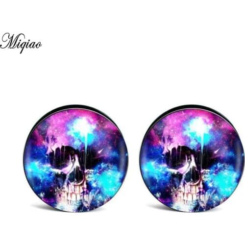 Miqiao 2pcs Hot Sale Cloud Ghost Head Ear Expander Acrylic Ear Expander 4mm-16mm Exquisite Human Body Piercing Jewelry