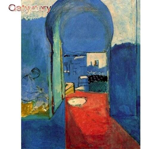 Abstract Paint By Numbers For Adults blue Modern Decoration home 60x75cm Photo Frames Canvas Handmade Gatyztory Diy Kit