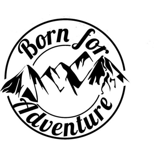Interesting Born for Adventure Car Stickers Accessories Car Styling Decal Vinyl Car Window Cover Scratches PVC Apply To Car