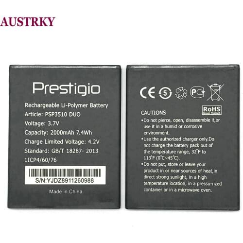 New PSP3510 Duo 2000Mah Battery Replacement For Prestigio PSP3510 Wize G3 Phone Battery