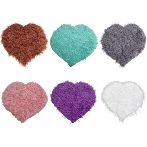 Heart Blanket Newborn Baby Faux Fur Photograph Prop Blanket Infants Backgroud H055