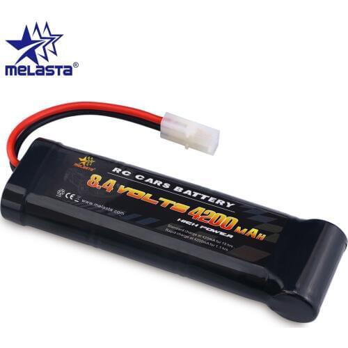 Melasta 8.4V 4200mAh 7-Cell Flat Pack NiMH Battery with Tamiya Discharge Plug for RC Racing Car Toys Hobbies
