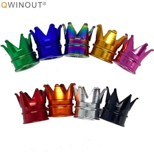 QWINOUT 4Pcs Aluminum Universal Wheel Tire Valve Caps Car Motorcycle Bicycle Air Cover Auto Airtight Stems Cover