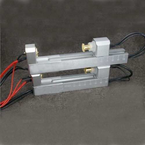 Extended 60A double self-locking aluminum alloy CNC four-wire battery holder fixture charger for 26650 18650 AA AAA