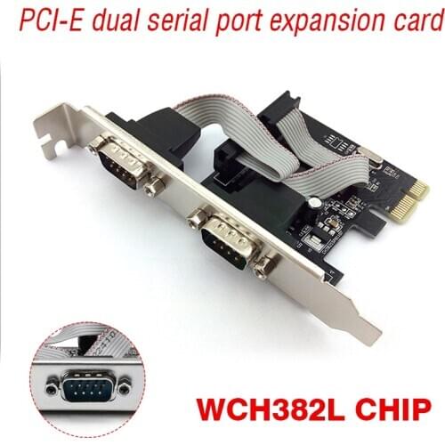 New Arrival PCI Express PCIE Expansion Card 2x Serial Interfaces COM Port RS232 High Quality PCI-Express Plug-in Card