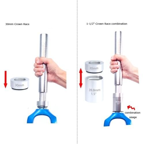 Risk Bicycle Front Fork Installation Tools MTB Road Bike Crown Race Installation Tools Alumium Steel For Straight Tapered Forks